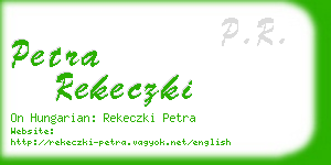 petra rekeczki business card